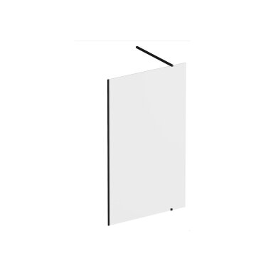 Walk-In Wall Set 80, metalinė grafito+stiklas Transparent