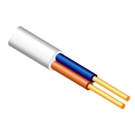 Plokščias instaliacijos kabelis YDY, 2x1.5mm2 balta sp.